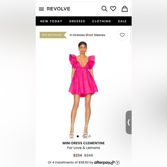 For Love And Lemons Clementine Pink Ruffle Dress 🩷 XS - Picture 8 of 15